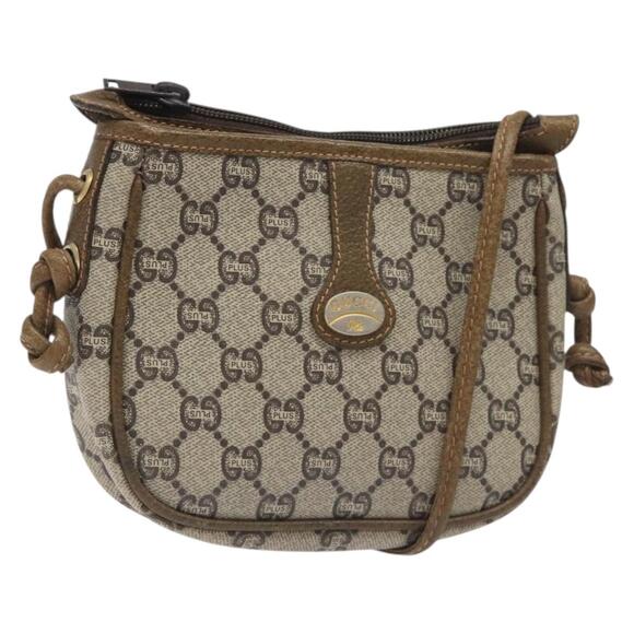 GUCCI GG Plus Supreme Shoulder Bag Pvc Beige - Picture 1 of 16